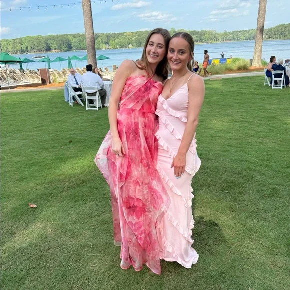 Eliza J Floral A-Line Chiffon Gown - Picture 2 of 7